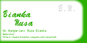 bianka musa business card